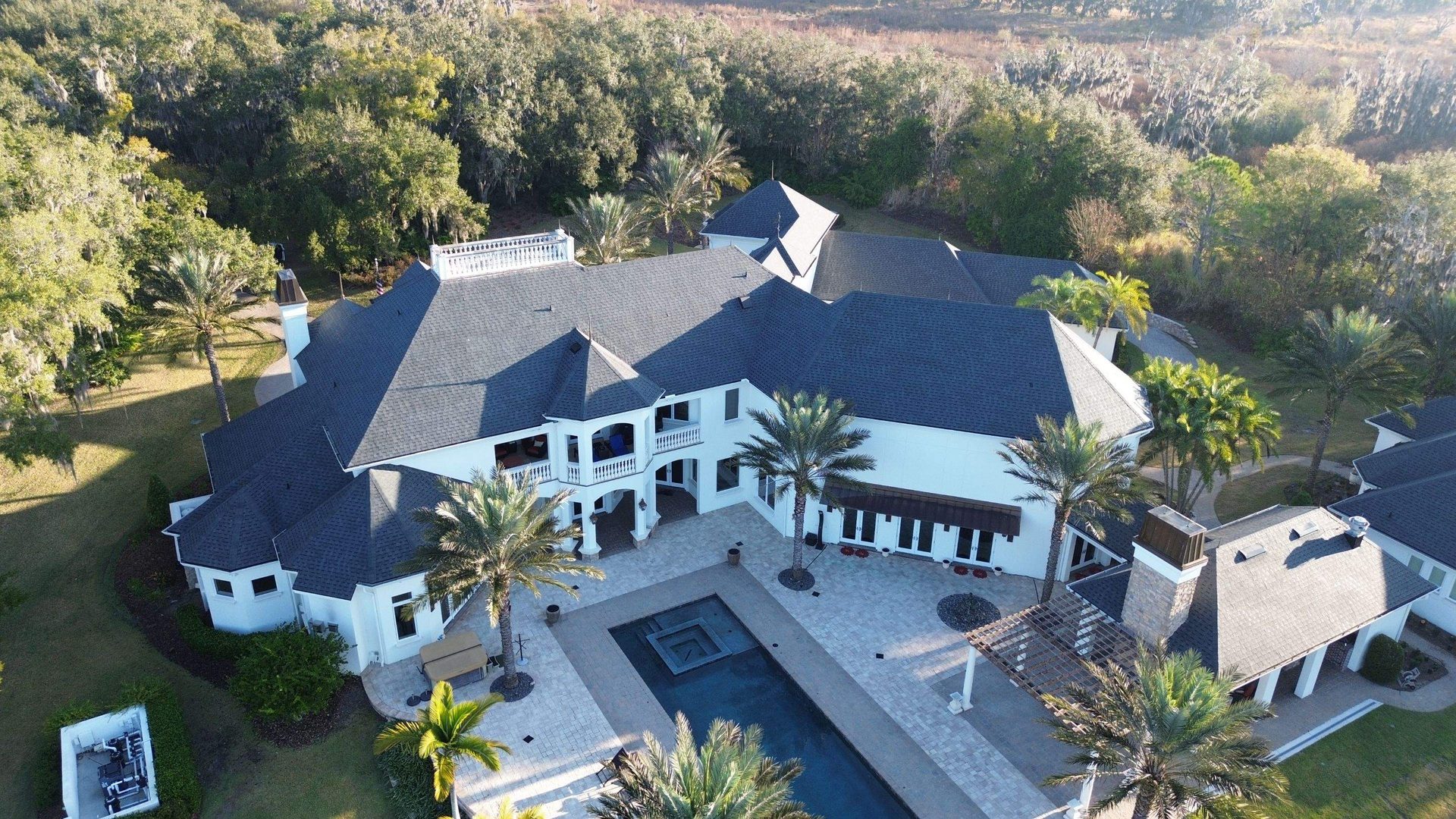 Completed residential roof replacement by Trimm Roofing in Lakeland, FL